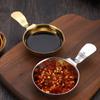 Tragbarer Gewürzteller im koreanischen Haushaltsstil aus Edelstahl, Soßenteller, Grillgeschirr, Sushi-Soja-Snack-Dip-Schüssel