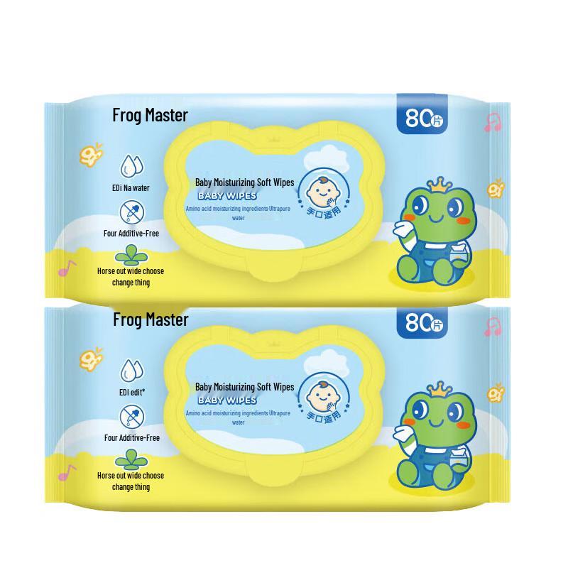 

Frog Prince Newborn Gentle Wet Wipes, Fragrance-Free (80 Sheets x 2)
