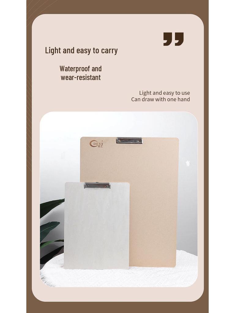 Portable A3 Wooden Sketch Board with Clip – Ideal for Art Students