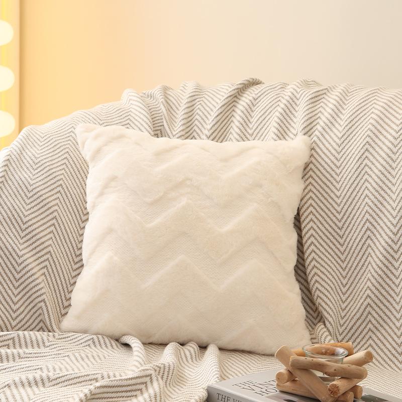 Plush Throw Pillow Covers For Sofa Square Cushion Cover Bed Living Room Plush Sleep Pillow Case Cotton Home Decor
