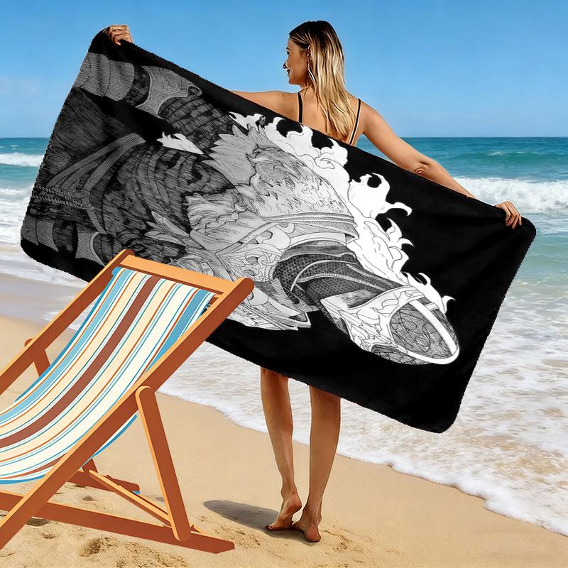 Elden Ring Woe Print Beach Towel, Large Soft Quick Dry Towel for Beach Camping Swimming