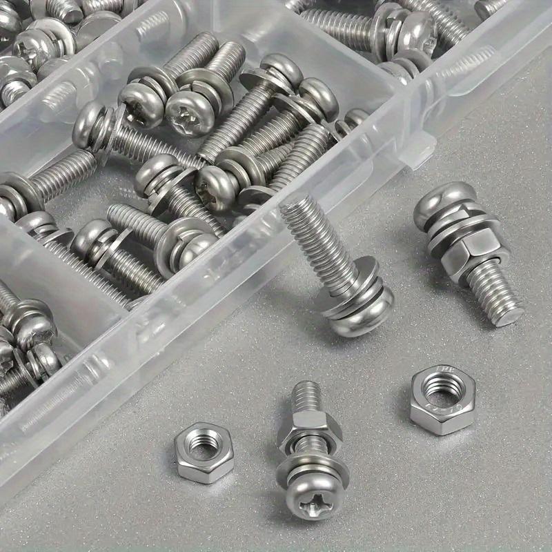 Hex Nuts and Bolt Set - 320 Pieces Durable M2 - M5 Metric Size Universal Hardware Kit for DIY Projects and Repairs