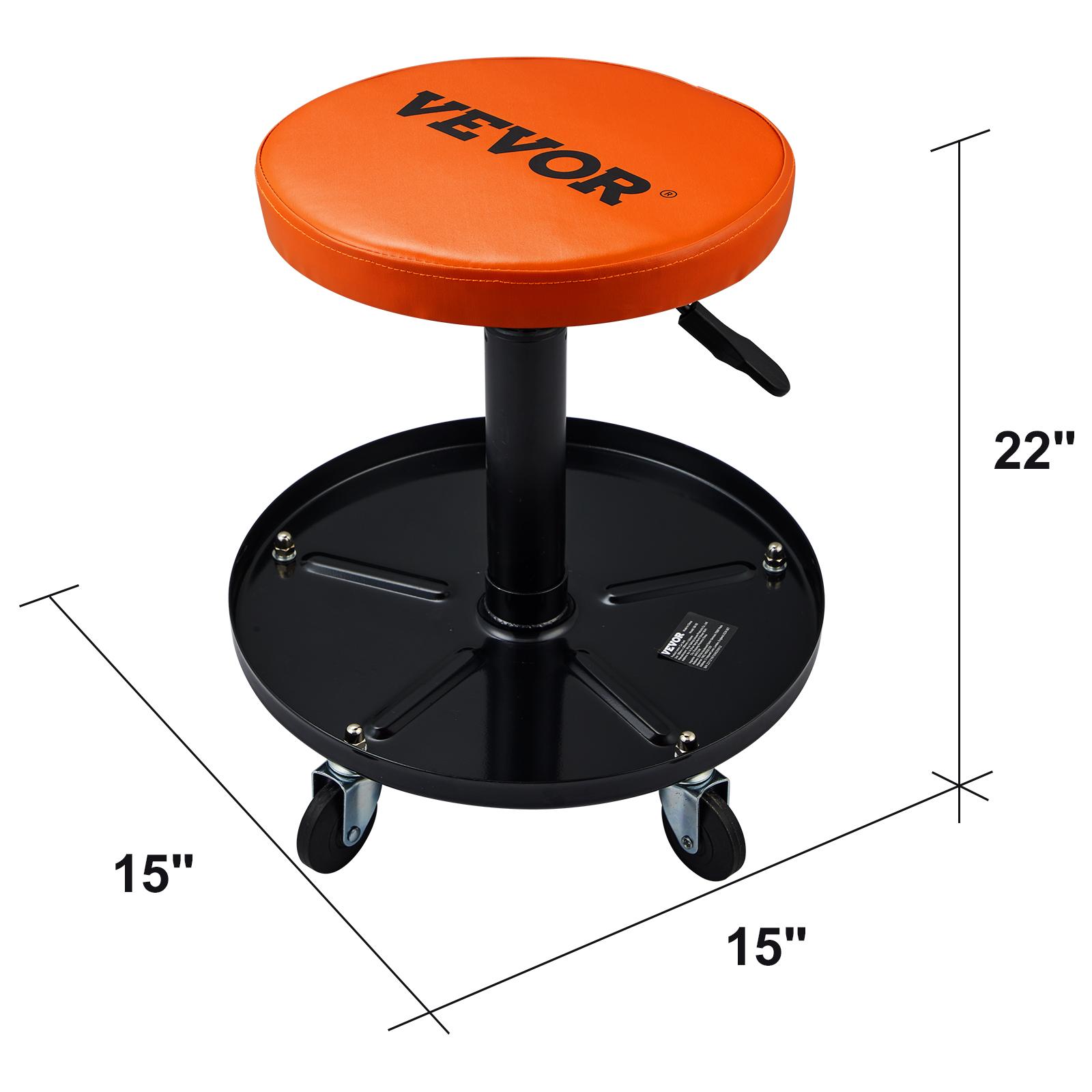 SucceBuy Mechanic Stool 250 LBS Rolling Pneumatic Creeper Garage/Shop Seat Padded Rolling Workshop Stool for Garage Auto Repair Adjustable