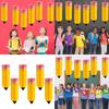 6Pcs Welcome School Season Spirals Colorful Paper Decoration for Party and Classroom Pencil Honeycombs Shaped Hangings