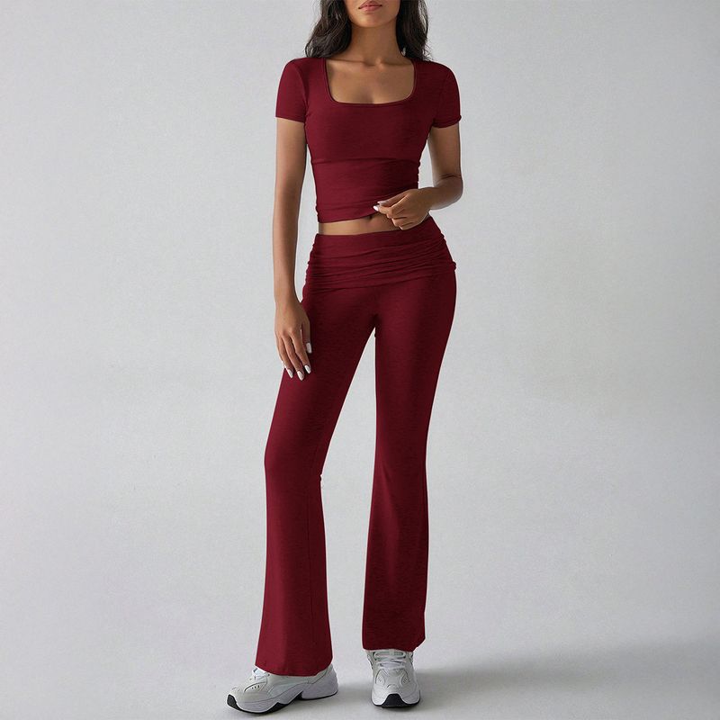 Spring 2025 Summer Cross-Border European and American Foreign Trade Women clothes Blazer Solid Navel T-shirt Long Pants Two-piece Suit