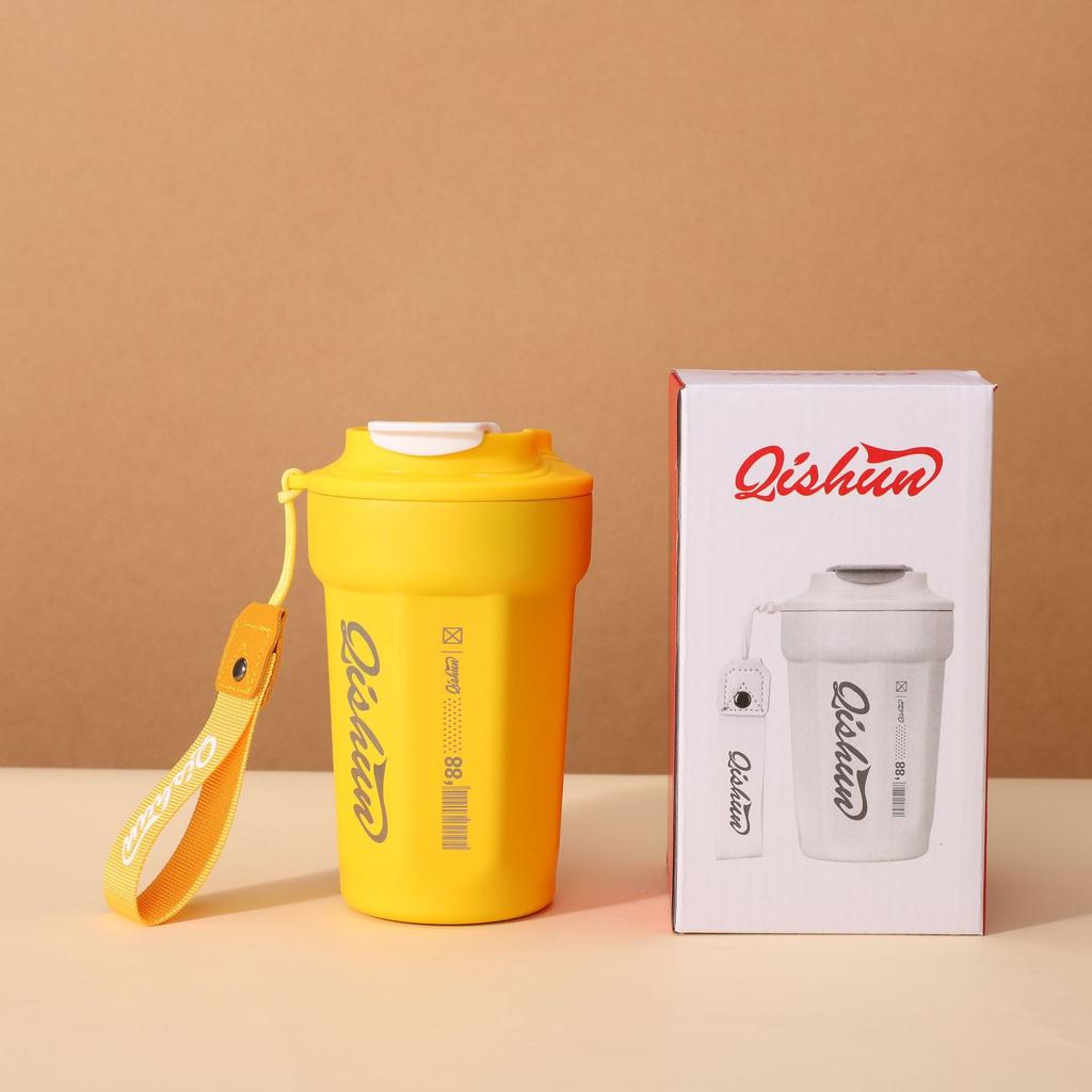 High Value Coffee Cup 316 Stainless Steel Thermal Insulation Cup Portable Outdoor Accompanying Rope Car Cup