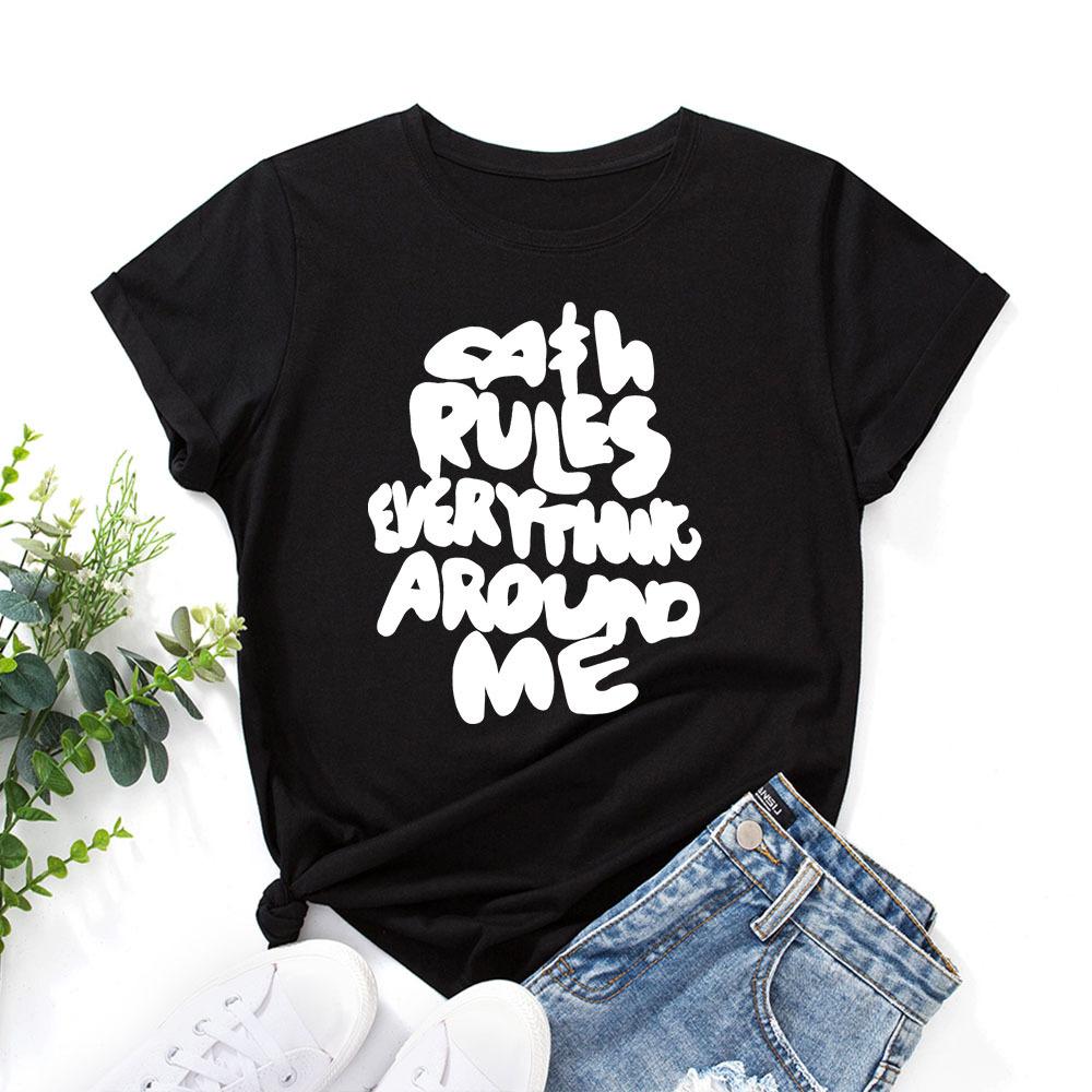 

Хлопковая футболка с коротким рукавом и круглым вырезом, женская, с 2D-принтом, топы S