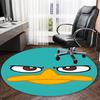 1pc Phineas and Ferb1 Carpet, Round Rug, Comfortable, Suitable for Entryways, Living Rooms, Office, And Bedrooms, Christmas Decoration