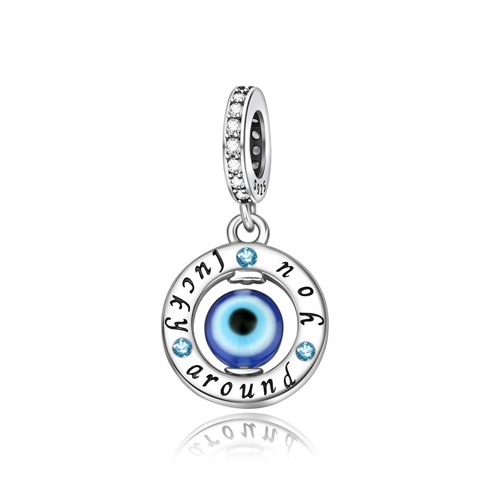 Blue Series 925 Sterling Silver Sapphire Tree of Life Bottle Elephant Planet Ocean Heart Charm Fit DIY Bracelet Necklace Gifts