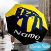 Custom Name Atletico Crest Umbrella Folding Umbrella, Automatic Umbrella - 8-Frame for Travel, Casual Lightweight Personalized Gifts