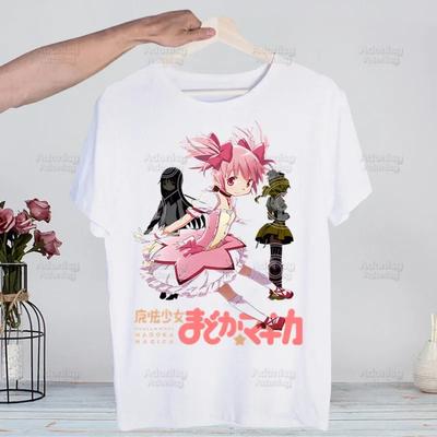 Puella Magi Madoka Magica  Men T Shirt Fashion Print Tshirt Summer  Mens Novelty Short Sleeve T-shirt  Men Funny Tops