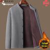Men's Thickened Velvet-Lined Cotton Jacket - Warm Cardigan for Middle-aged & Elderly