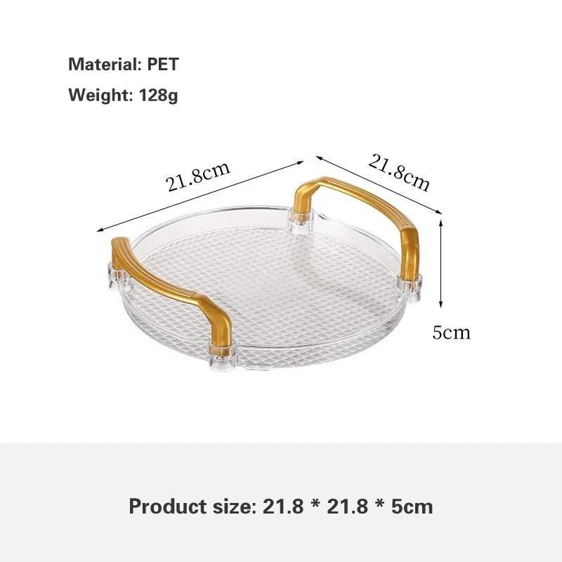 

Чашки для чая, стаканы для воды, пластиковые подносы для чая Тарелка для фруктов в скандинавском стиле Коммерческий поднос для хранения Легкий роскошный круглый поднос из ПЭТ