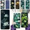 Phone Case For Xiaomi Mi 15 14 13 12 11 Lite 15T 13T 12T Pro Poco X7 X6 X5 Pro 5G X3 NFC F7 F6 F5 Clear Cover Lotus Pattern