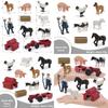 Bauernhofleben Tierfiguren Set PVC Bauernhof Szene Modell Für Kinderspiel und Sammlung
