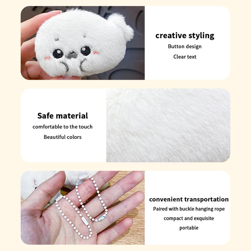 1/2 Pcs Cute Baby Seal Doll Plush Toy Pendant Cartoon Plush Keychain Ocean Toy Souvenir Seal Pendant Gift Doll Bag Pendant Gift