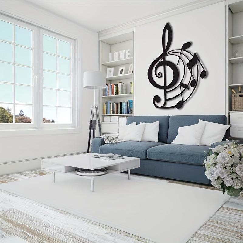 Musical Notes Metal Wall Art Silhouette Decor Painting Home Iron Craft Halloween Christmas New Year Gift