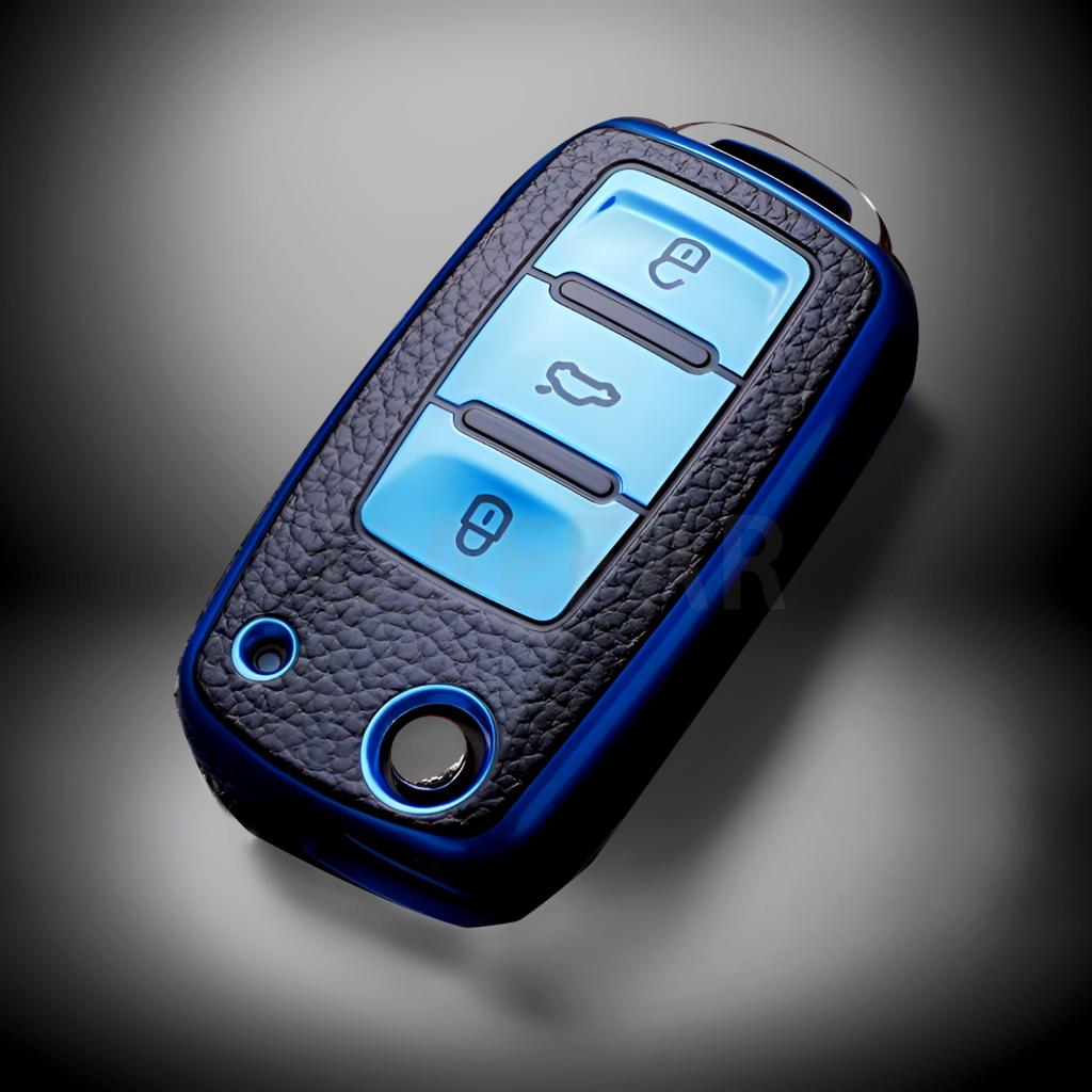 TPU Leather Car Key Case Car Key Full Cover for VW Volkswagen Polo Tiguan Passat Golf Jetta Lavida Skoda Octavia Protection Bag