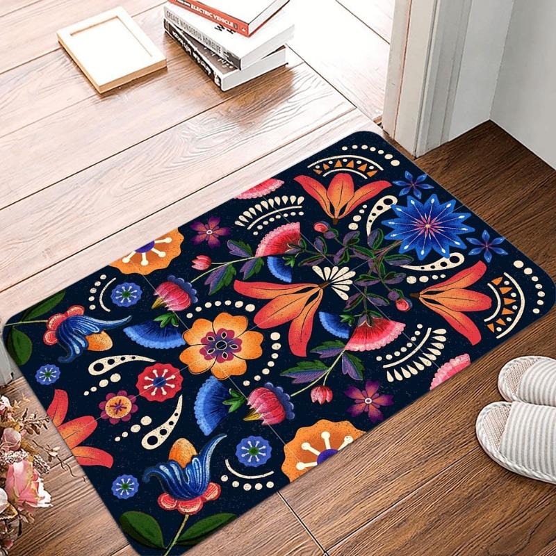 Mexico Style Printing Non Slip Small Rug Waterproof Easy To Clean Floor Mat for Indoor Outdoor Use Durable Home Decor Fashion