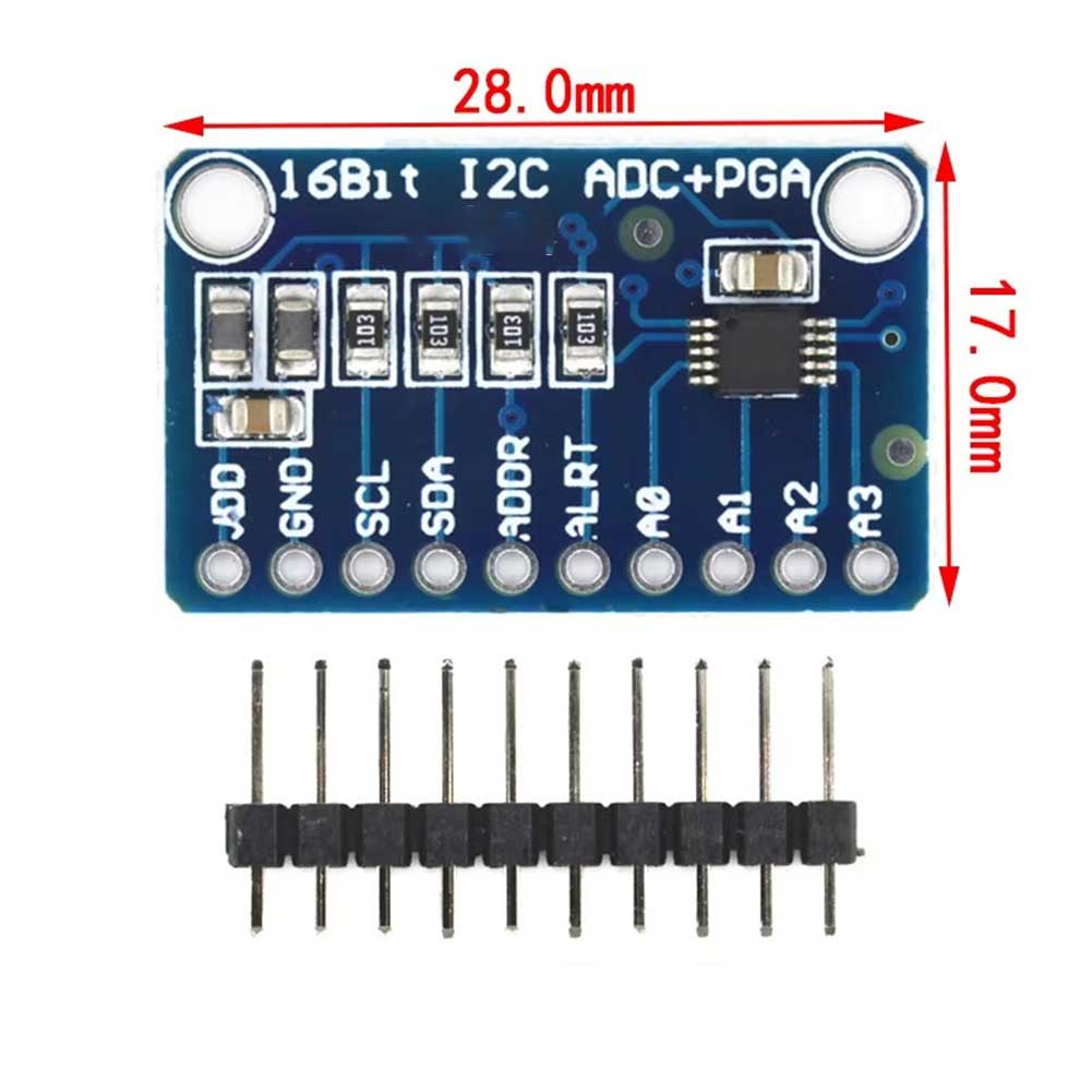 3pcs 16-bit ADC Converter Development Module For Electronic Devices Instruments Parts Accessories Easy To Install