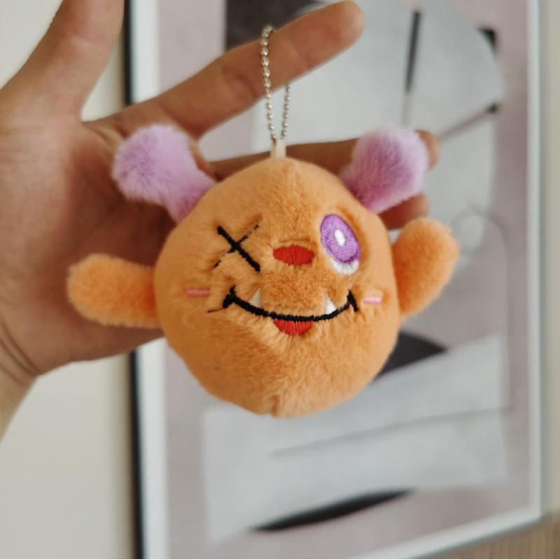 Adorable Plush Monster Keychain Cute Stuffed Toy With Big Eyes 4 Inches Perfect For Bags And Gifts