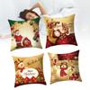 4PCS Christmas Pillow Cover Simple Xmas Decorative Throw Pillow Case for Living Room Sofa
