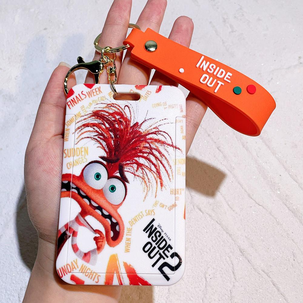 Colorful Silicone Keychain Featuring Inside Out Characters For Gifting And Collecting