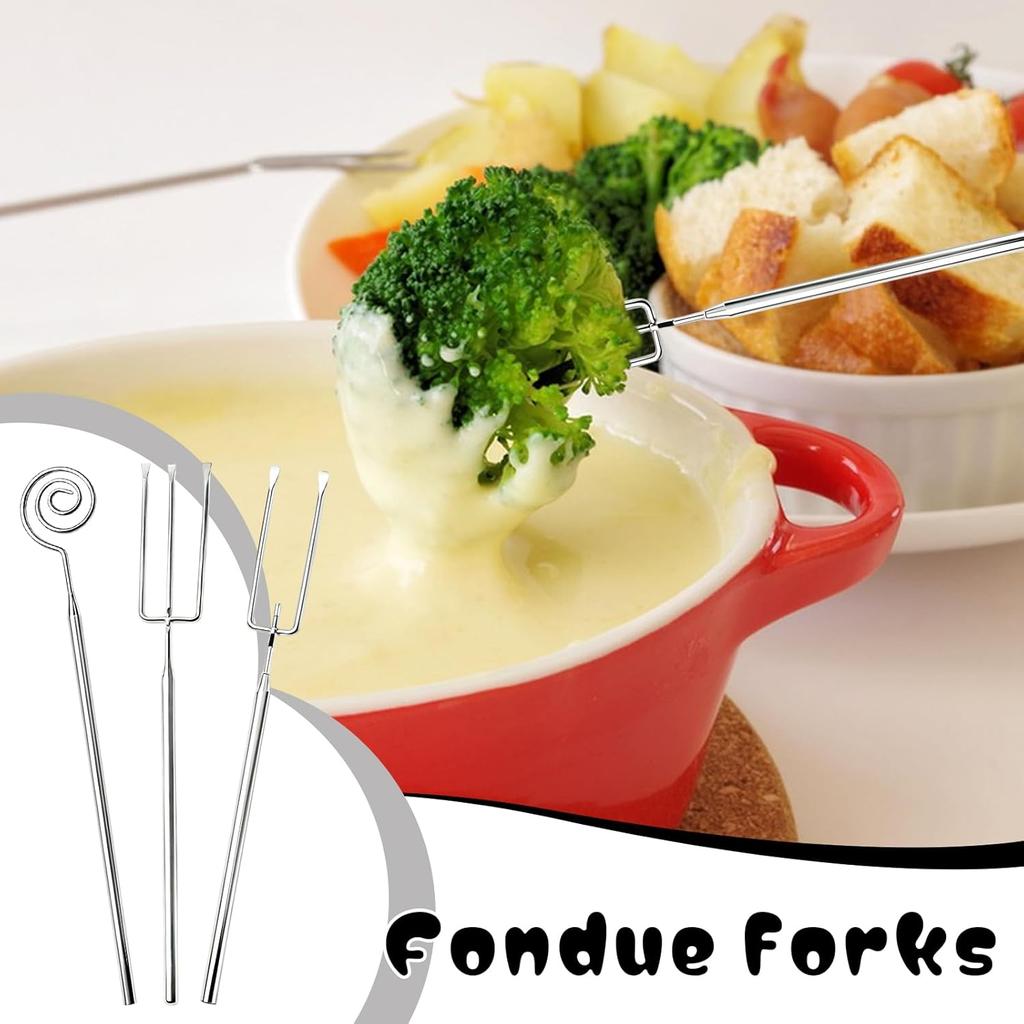 3Pcs Professional Chocolate Dipping Tools Set - Stainless Steel Candy Dipping Tools, Fondue Forks with Slotted Spoon, Candy Making Tool Baking