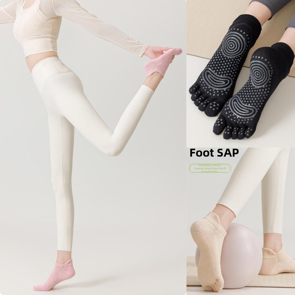 Anti-slip Women's Sports Yoga Socks Cotton Floor Toe Socks Five-toe Socks Ladies