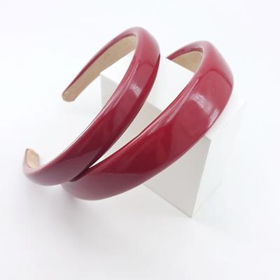 2CM /3CM Neu Weihnachten und Neujahr weinrot PU-Leder Vintage Stirnband Haarschmuck Temperament