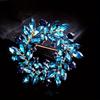 European and American Style Multi-Colored Floral Wreath Brooches, Fashionable Rhinestone Pins, Versatile and Elegant Suit Accessories
