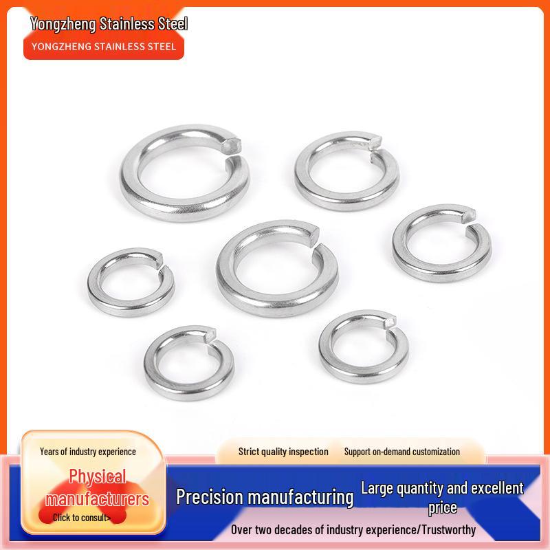 304 & 316 Stainless Steel Spring Washers: Open & Galvanized Options 304 Stainless Steel M4 (100 pcs)