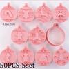 New Christmas Cartoon Snack Cookie Cutter Set 3D Embossing Mold Cookie Cutter Molds For Cake Kids Birthday Party Kitchen Tools