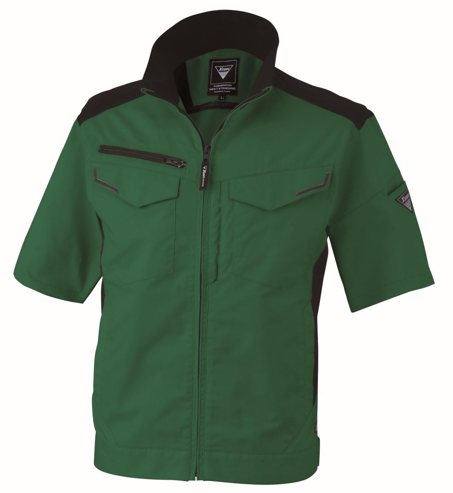 XEBEC Short Sleeve Blouson Green 1531-60-M 1531-60-M