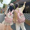 Japanese Lightweight Student Backpack Casual Versatile Backpack Transparent Pain Bag Cute Cartoon High-value Student Schoolbag