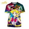 Summer New Children T Shirt Anime Sailor Moon Printed 3D T-shirt Fashion Cute Girly Anime Harajuku Style Short Sleeve Tshirt Top