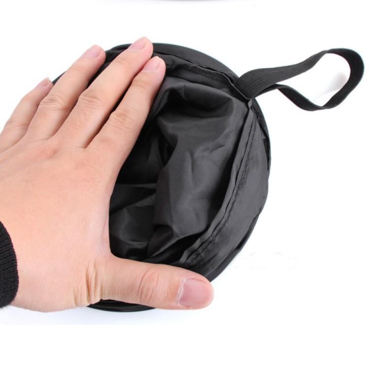 Car Bag-type Trash Can Chair-back Hanging Bag Foldable Trash Can Black 15*20CM