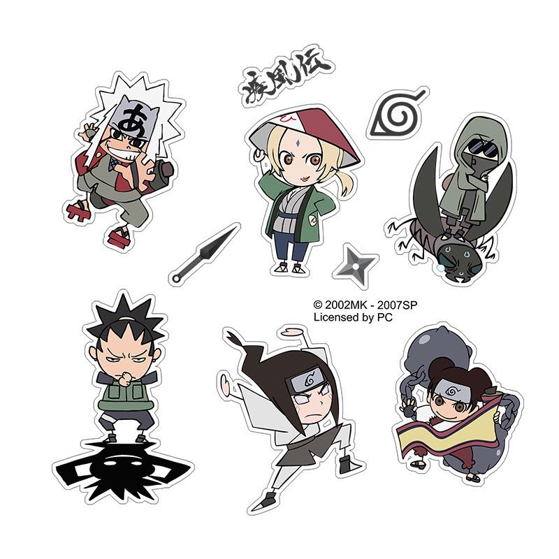 Naruto Akatsuki & Kakashi Waterproof Reusable Stickers - Genuine Merchandise