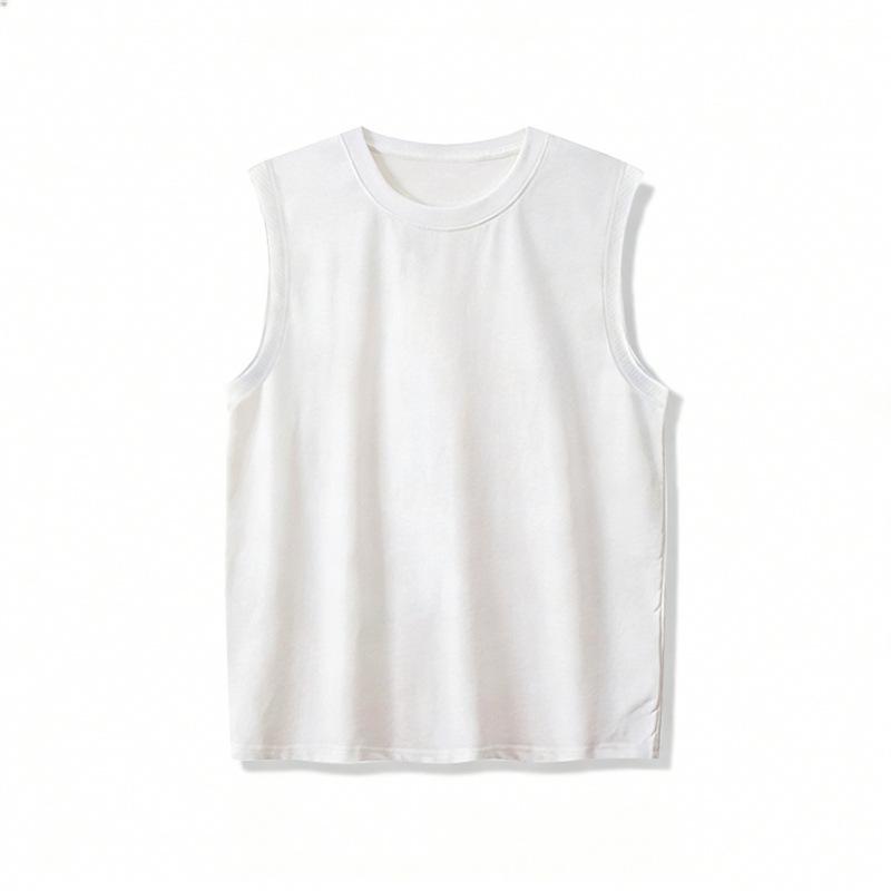 Unisex Kids' 100% Cotton Sleeveless T-shirt with Ribbed Cuffs, 200g 21s