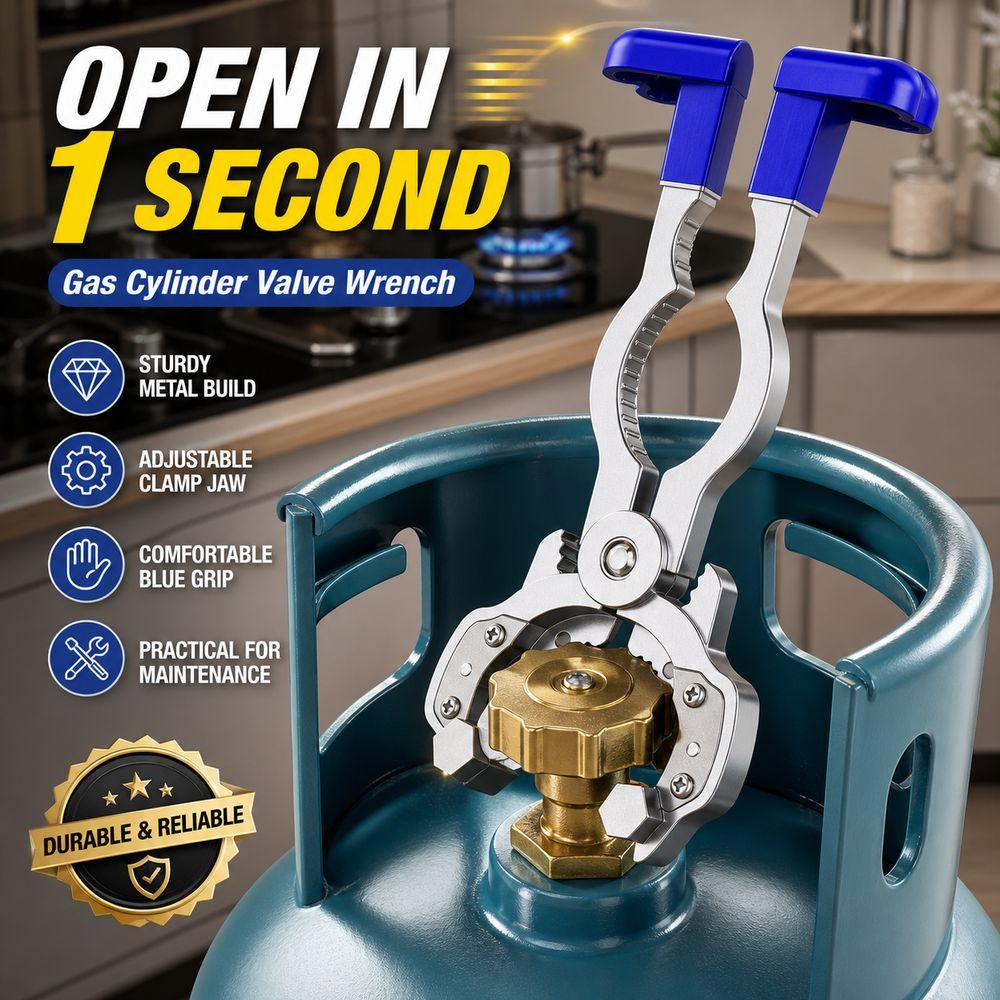 Metal Gas Cylinder Valve Wrench Plastic Grip Gas Valve Wrench Cylinder Valve Tool Hardware Repair