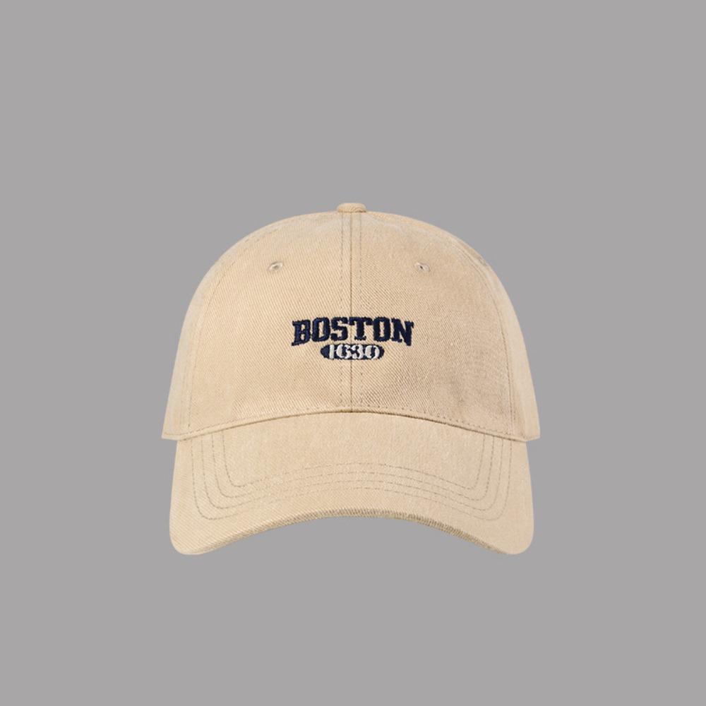 Big Size Baseball Cap Wide Brim Curved Brim Hat BOSTON Peaked Cap  Men
