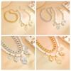Personalized Metal Imitation Pearl Heart Chain Fashion Foot Ankle Beach Party Jewelry For Women Girl Foot Bracelet Anklet Gifts