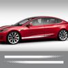 Car Body Wrap Decals Waist Line Decors Film Automobile Door Side Skirt Vinyl Stickers Car Accessories For Tesla Model 3 S X