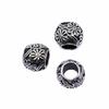 Vintage Floral Pattern Cylinder Beads Antique Style Large Hole Spacers For DIY