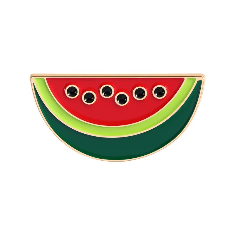 Watermelon Slice Enamel Pins World Peace Brooches Lapel Badges Cartoon Summer Fruit Jewelry Gift for Friends