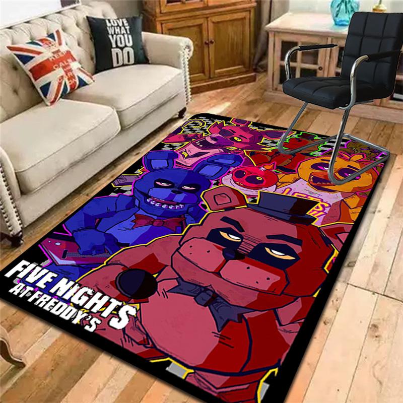 Five Nights at Freddy's Rug Floor Mat for Living Room or Bedroom Soft and Comfortable Carpet a Gift for Birthday and Holiday.