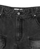 CRITIC Big Cargo Denim Bermuda Pants Dark Indigo