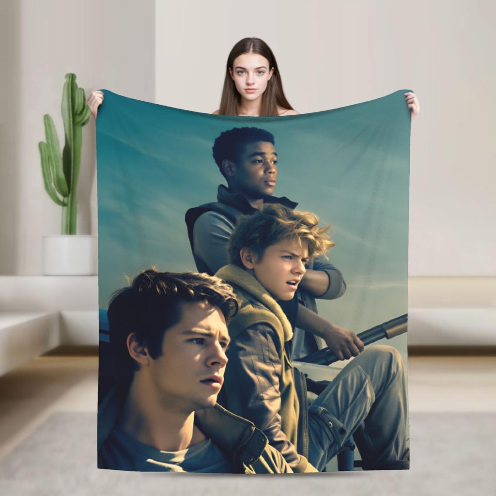 Newt X Thomas Flannel Blanket The Maze Runner  Movie Warm Soft Throw Blanket for Bedroom Picnic Fashion Bedspread Sofa Bed Cover