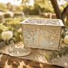 22.5x15x15cm Wooden Wedding Card Box With Lock Wooden Invitation Card Box  Birthday Party