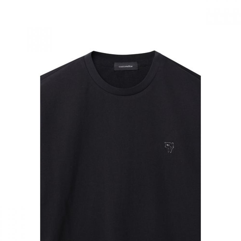 Customellow Black Basic Half T shirT cqTam25411bkx